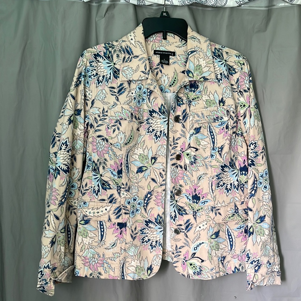 Statements WOMANS L multi color floral jacket